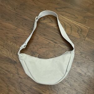 July Crescent Cream Shoulder Bag